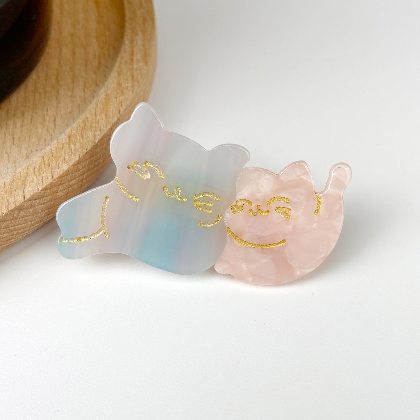 Acetate Cute Splicing Cat Hair Clip
