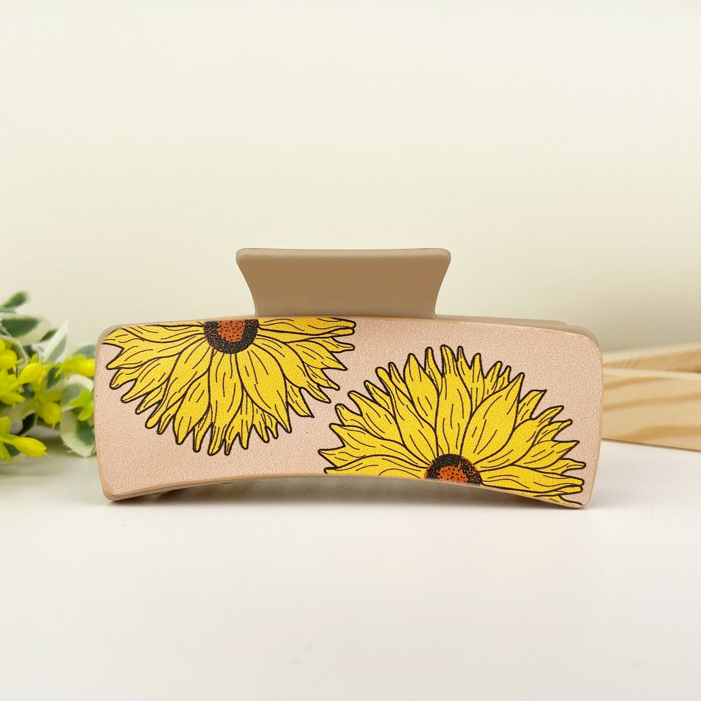 Retro PU simple hair clip for women