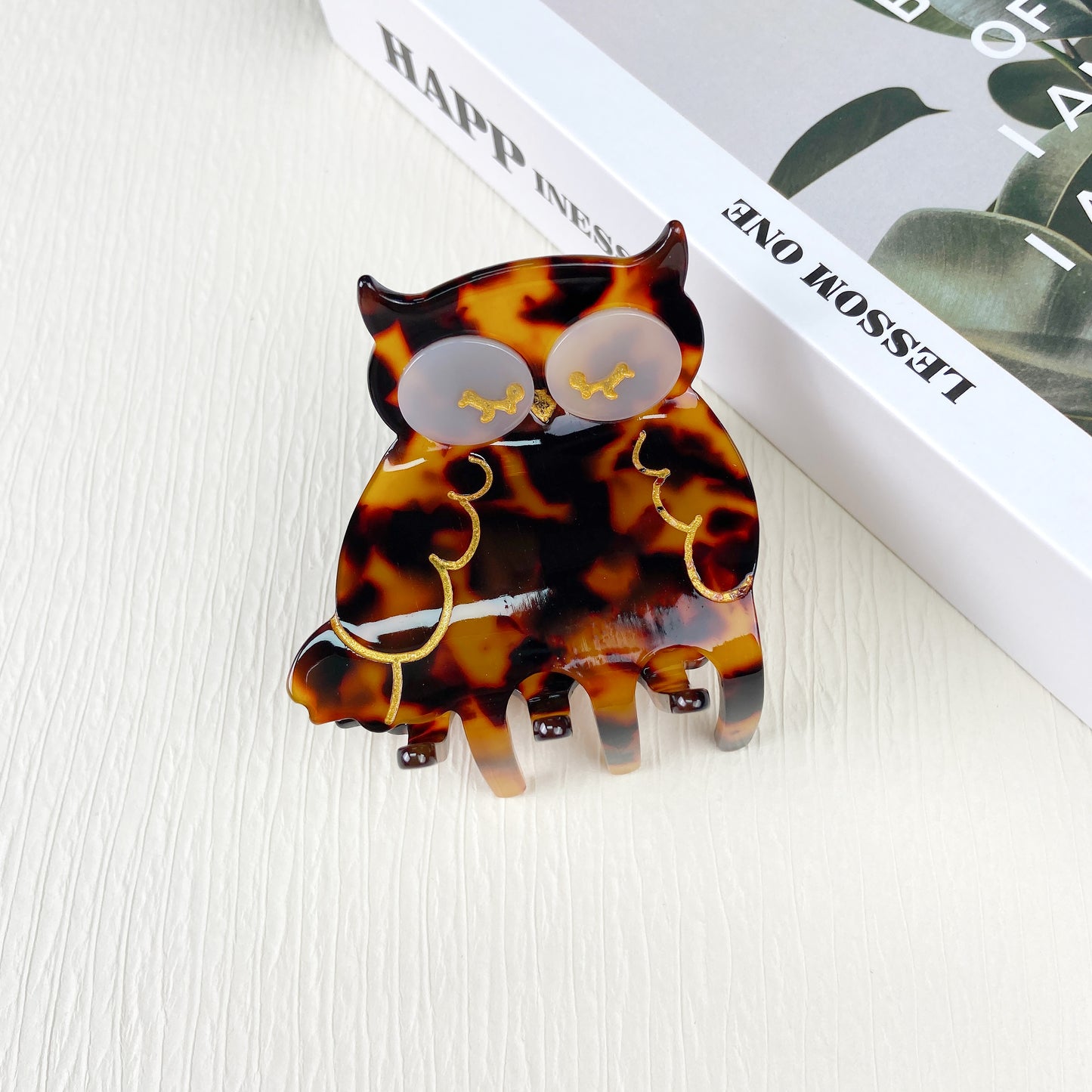 Acetate Owl Clip Animal Hair Clip