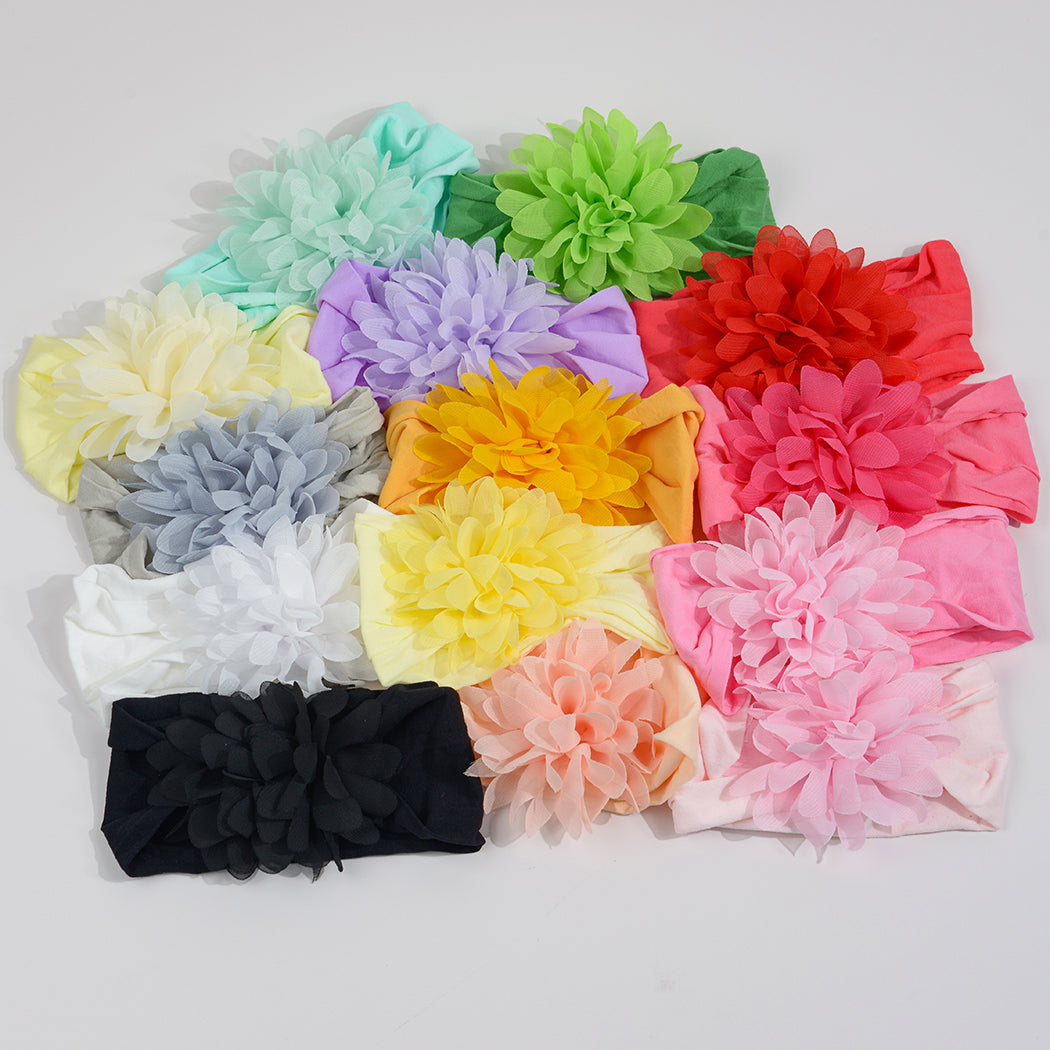Flower Baby Headwrap Nylon Bow