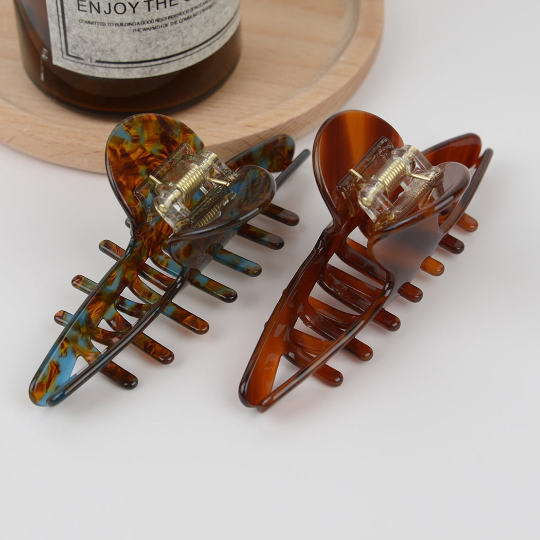 Acetate Brown Large Hair Claw Clips