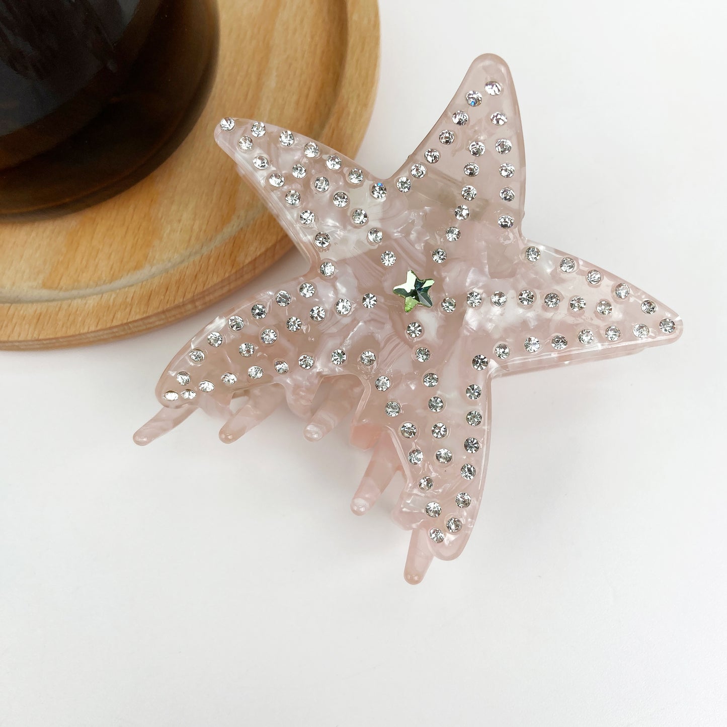 Ocean series starfish hair clips luxury rhinestone five-pointed star hair clip