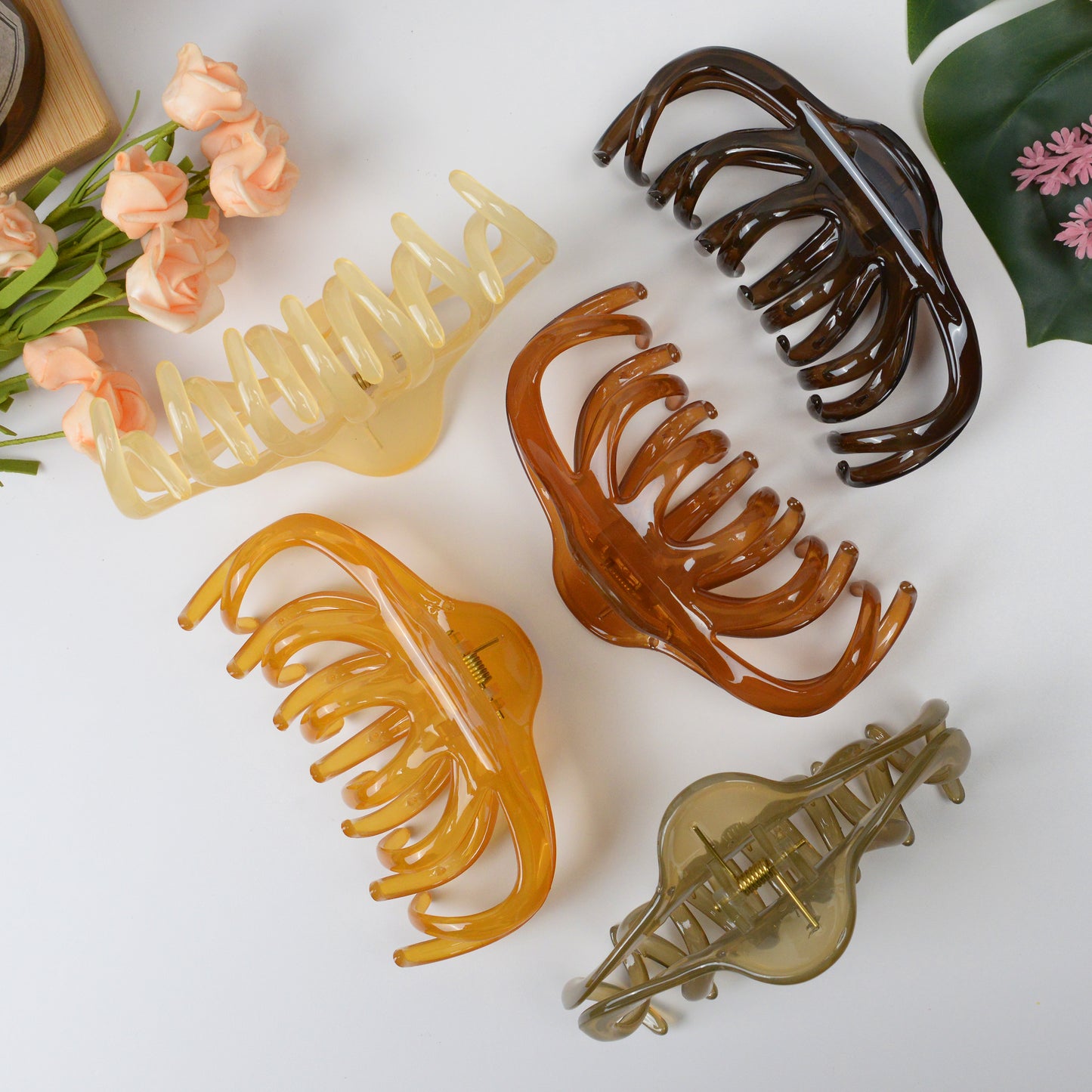 Large Lazy Transparent French Hair Claw Clip