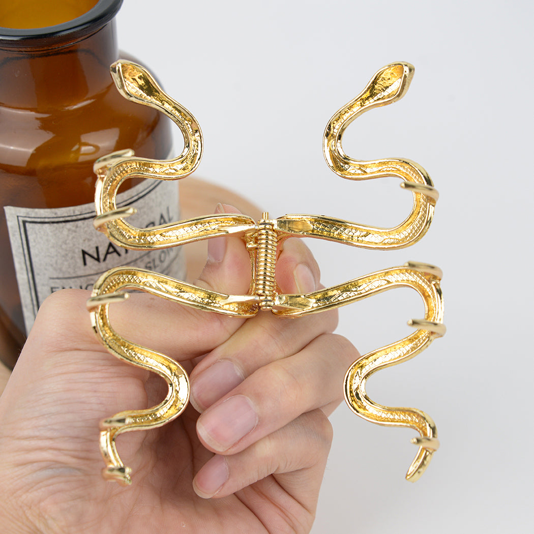 Serpentine Metal Hair Claw Clip