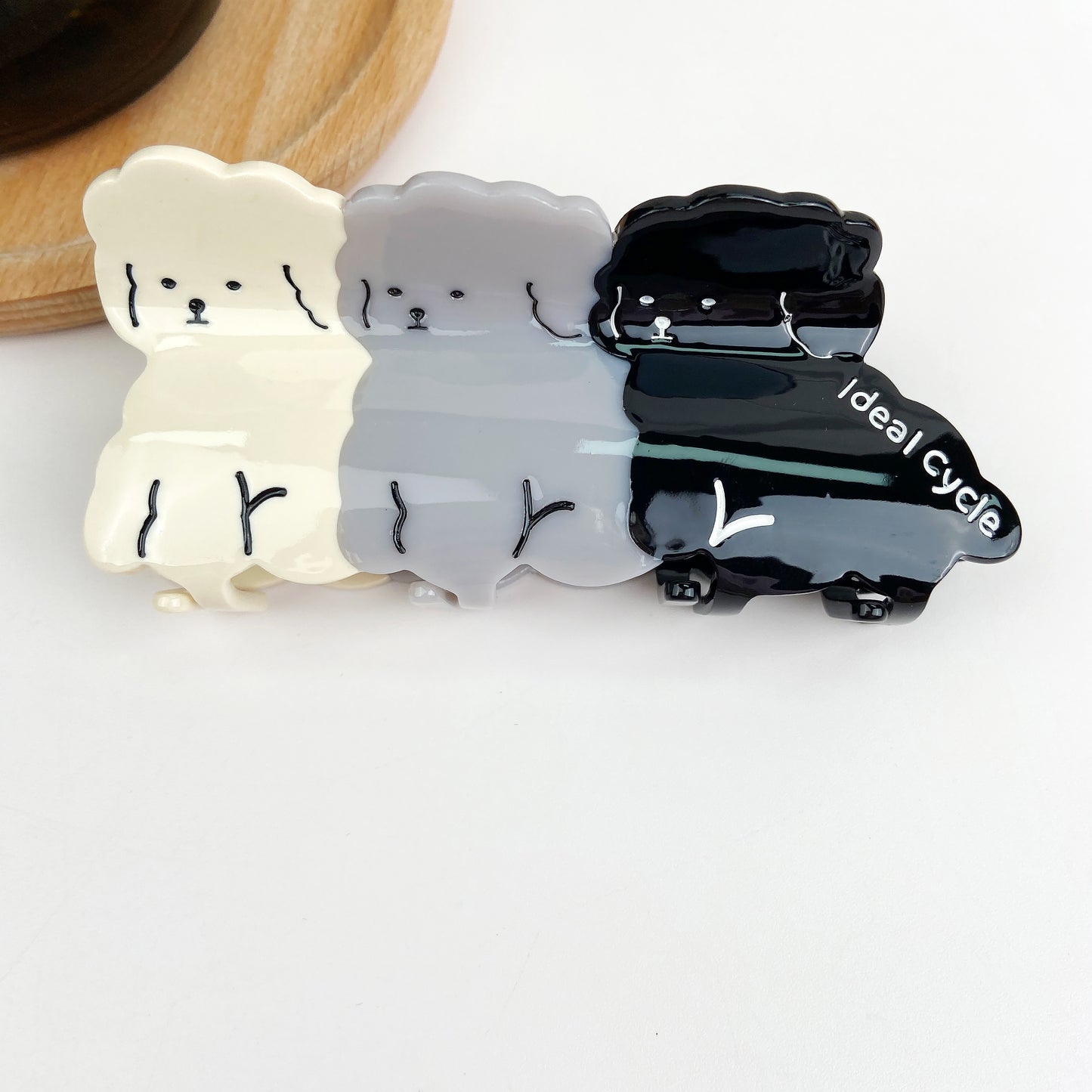 Acetate Cute Cartoon Dog Hair Clips
