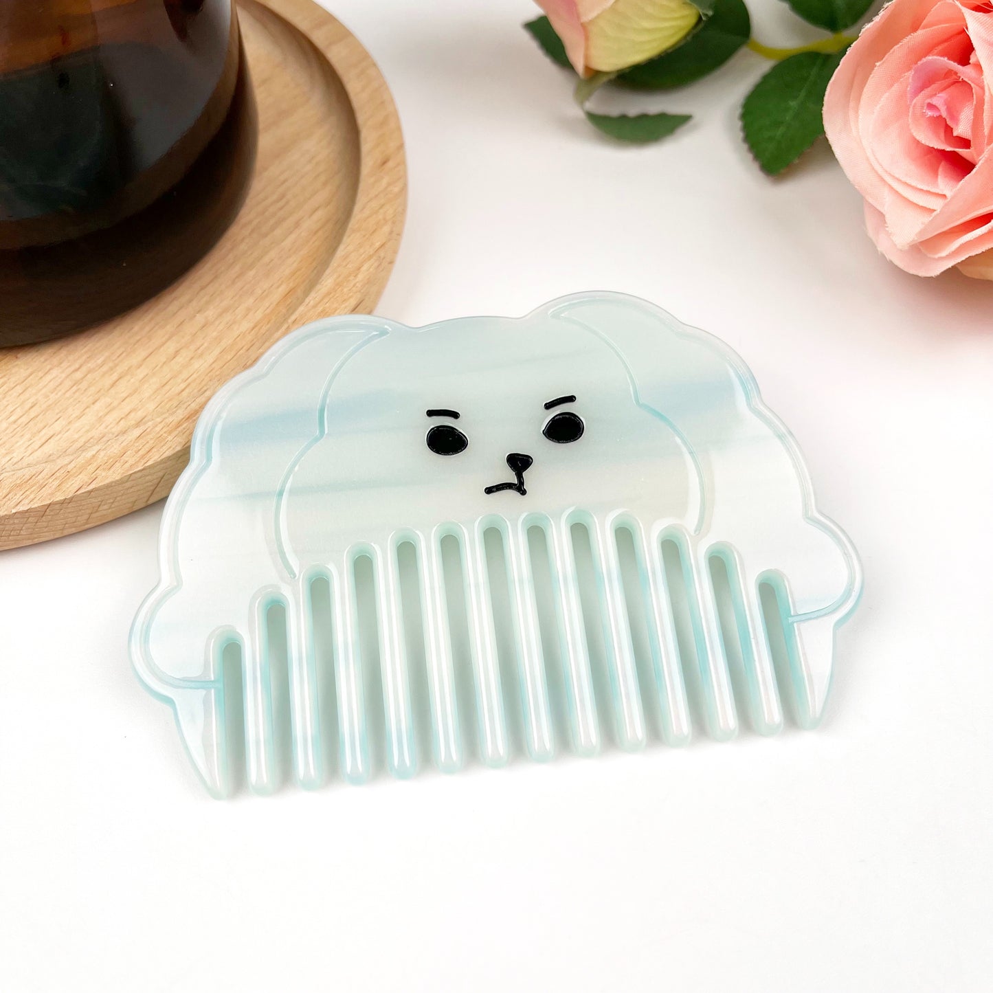 Acetate Cute Cartoon Dog Comb