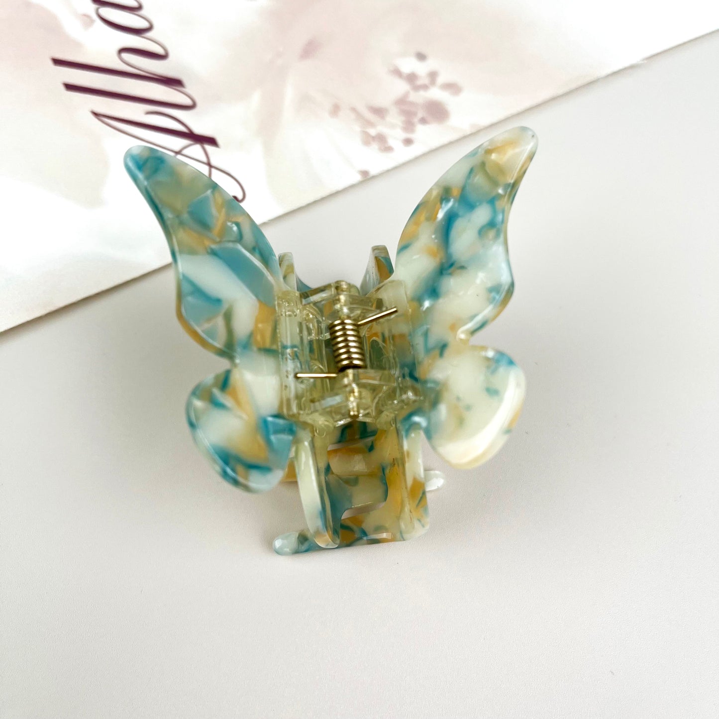 Acetate butterfly hair clips multi-color claw clip