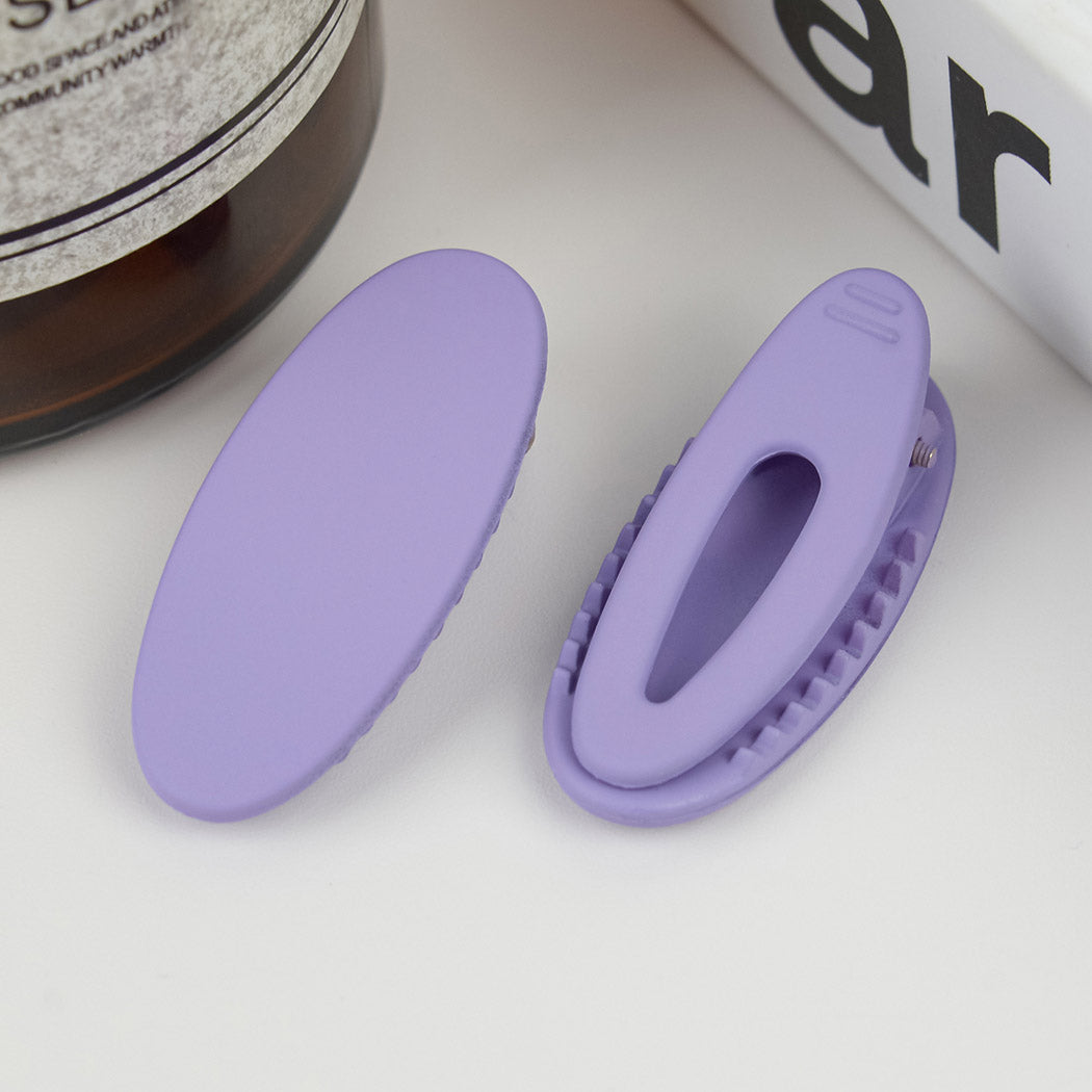 Oval Frosted Duckbill Clip Candy Color