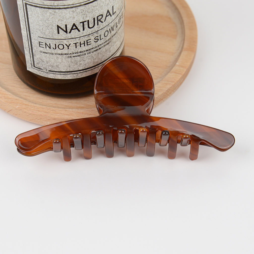 Acetate Brown Large Hair Claw Clips
