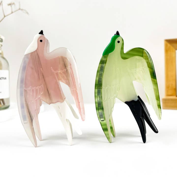 Swallow Grip Animal Acetate Hairpin Color Matching Peace Dove Shark Clip