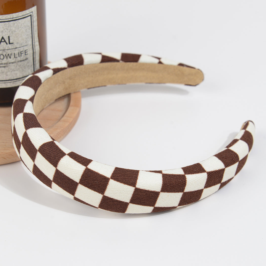 Diadema a cuadros de tablero de ajedrez 