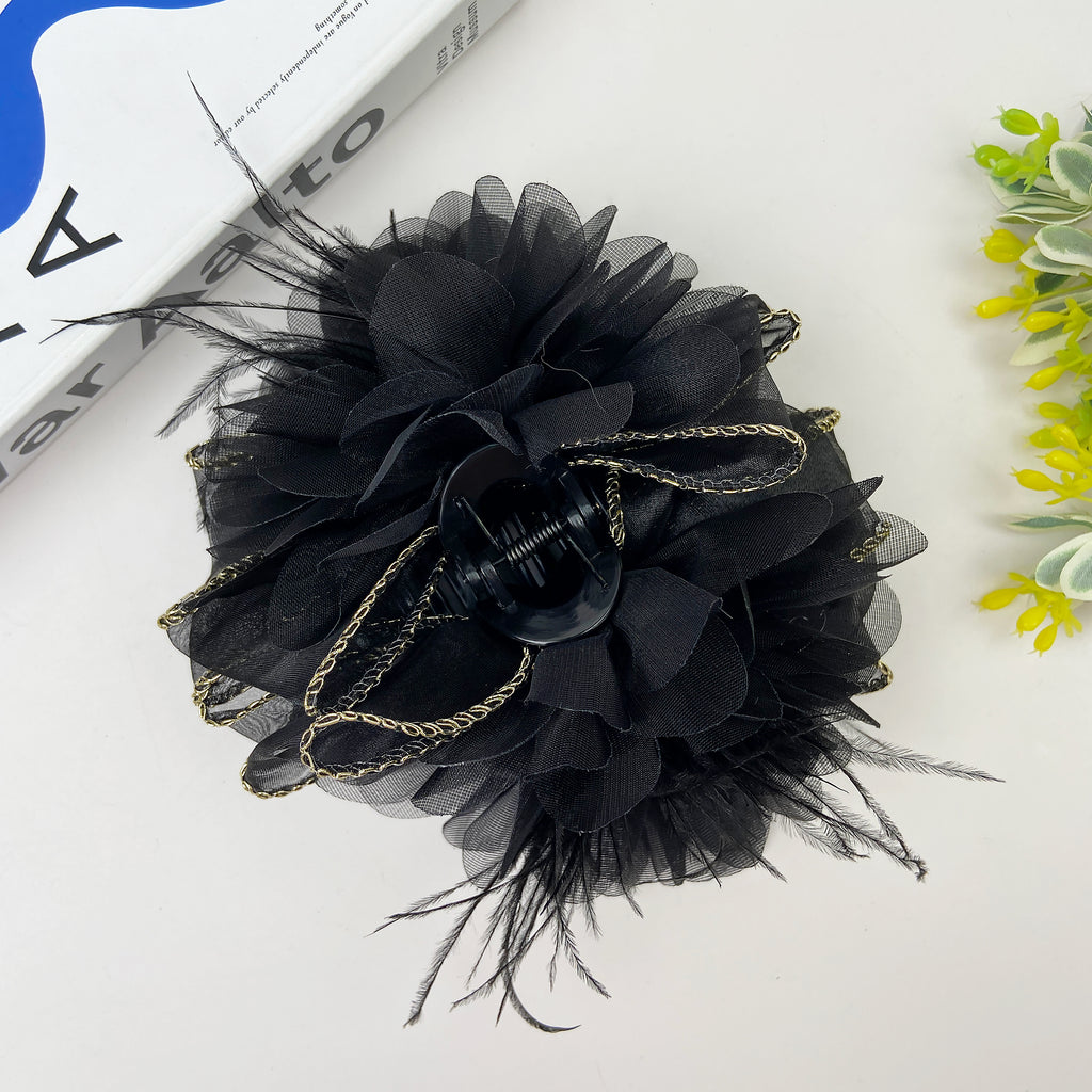 Cloud Sequin Seersucker Hair Clip