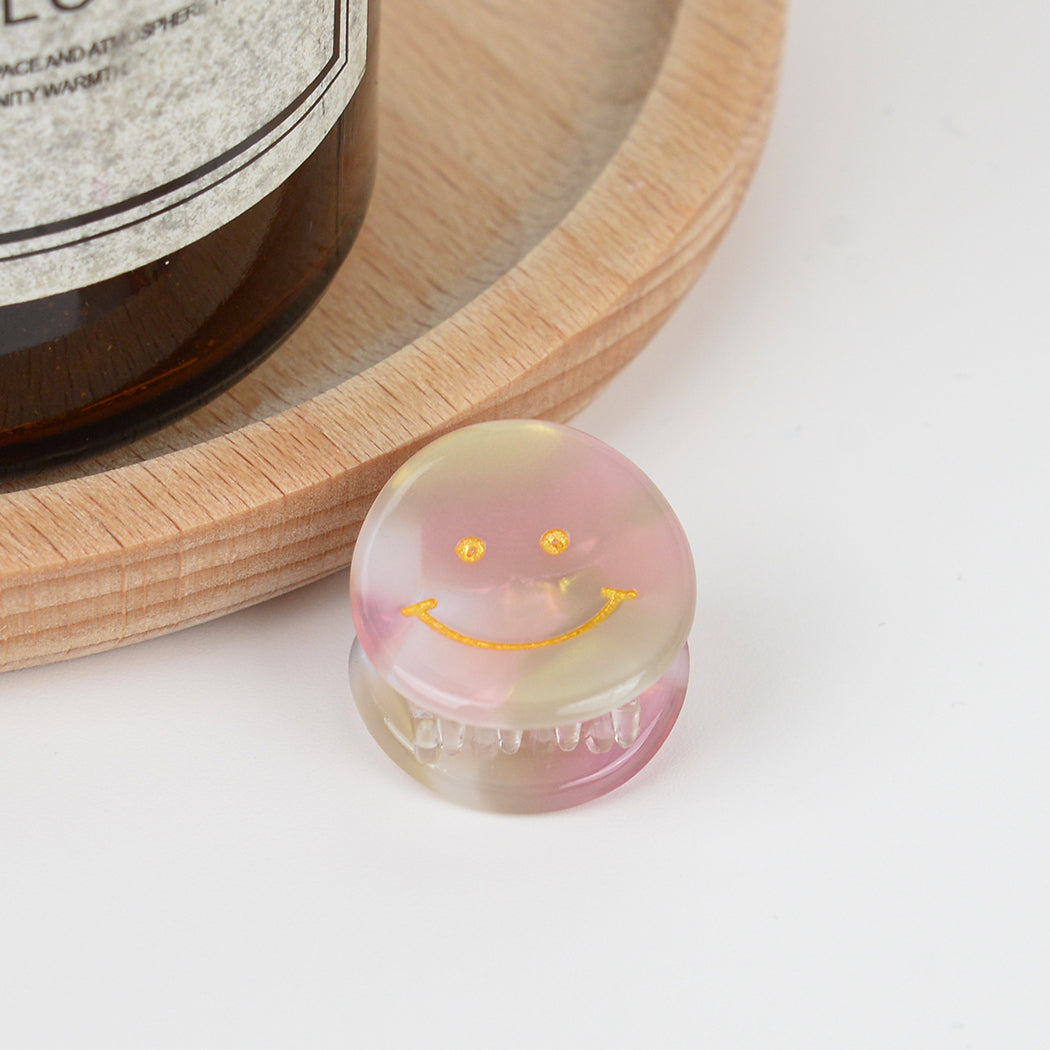 Acetate Cute Smiley Face Small Jaw Mini Hair Clip