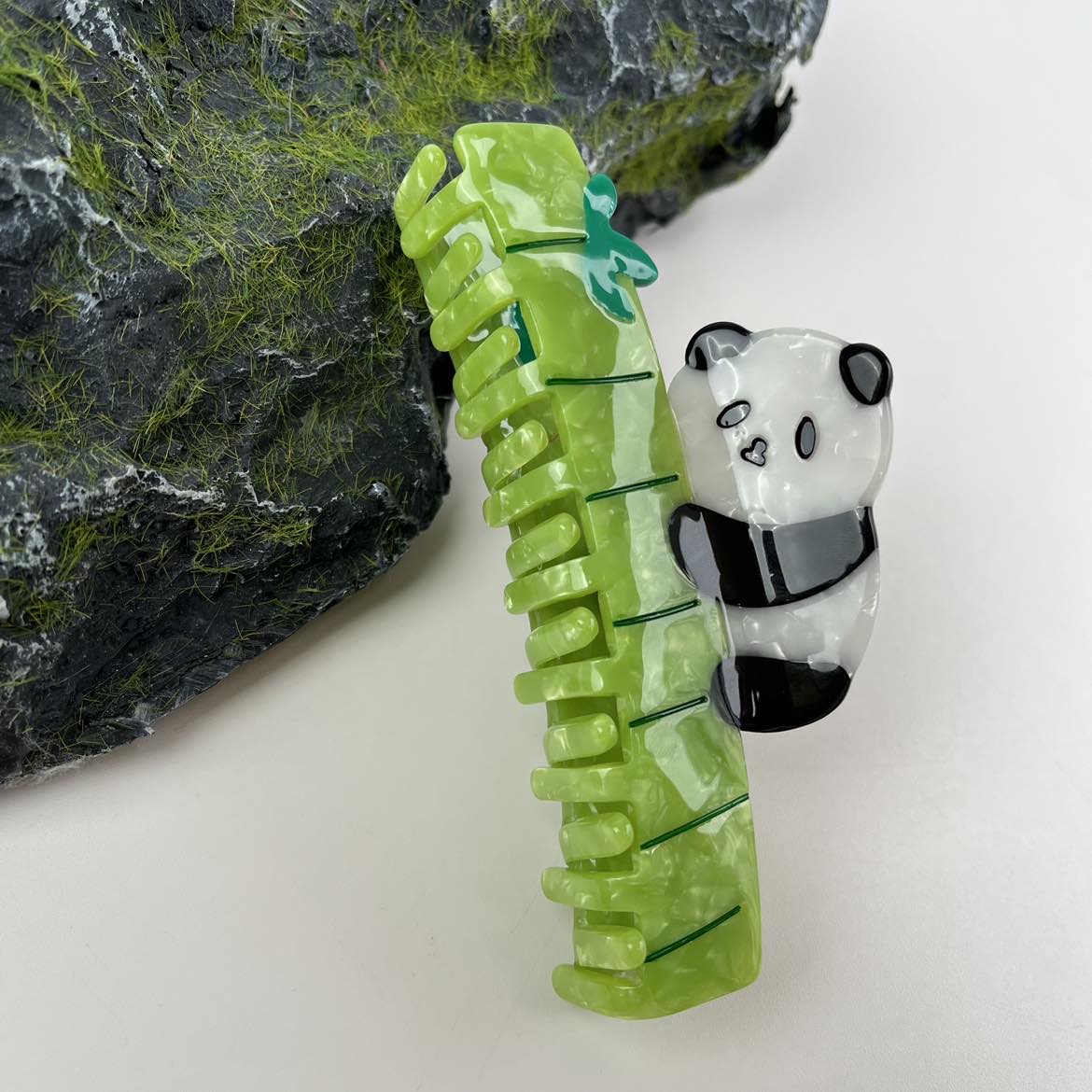 Bamboo Panda Hair Claw Clip