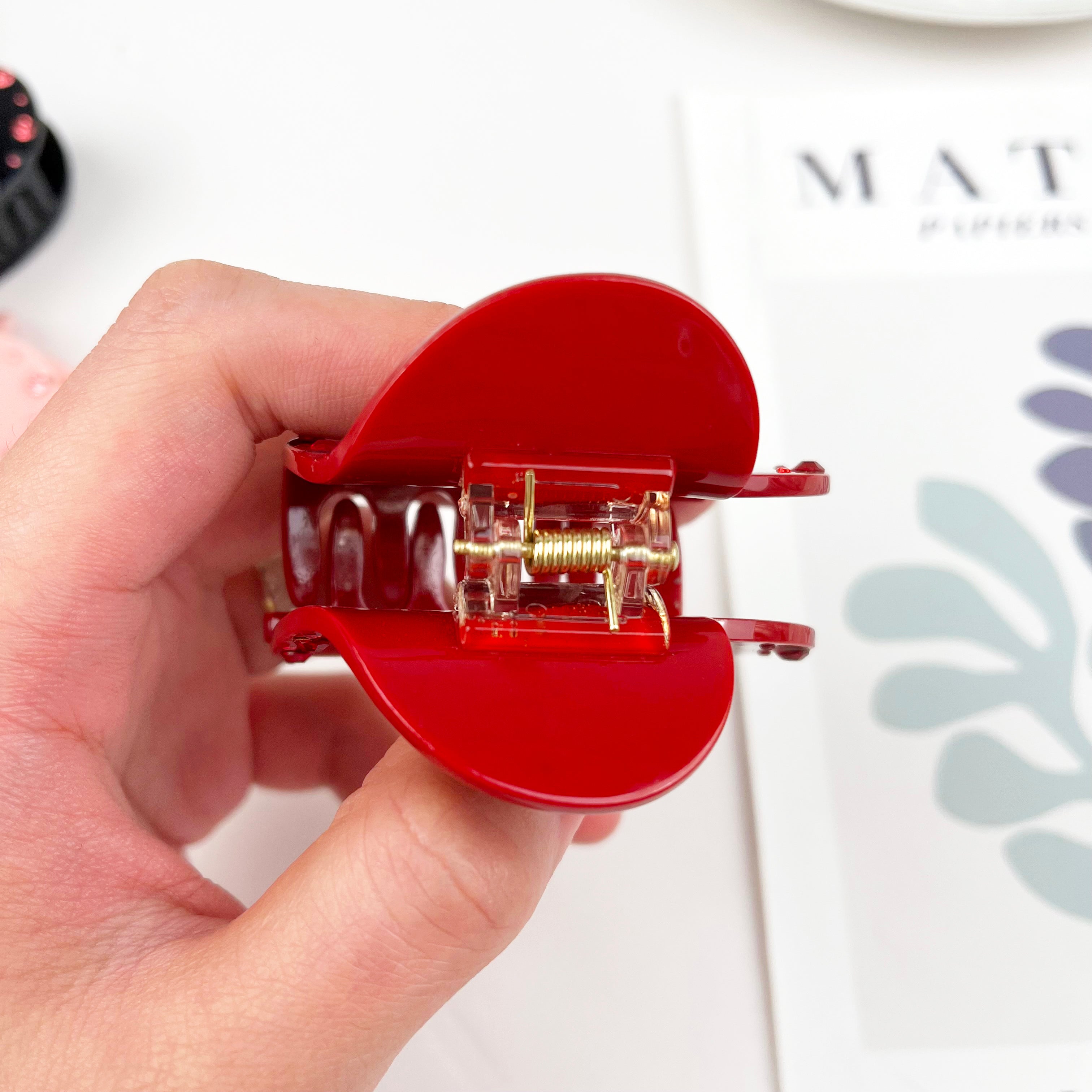 Love hair clip with pearl Valentine's Day