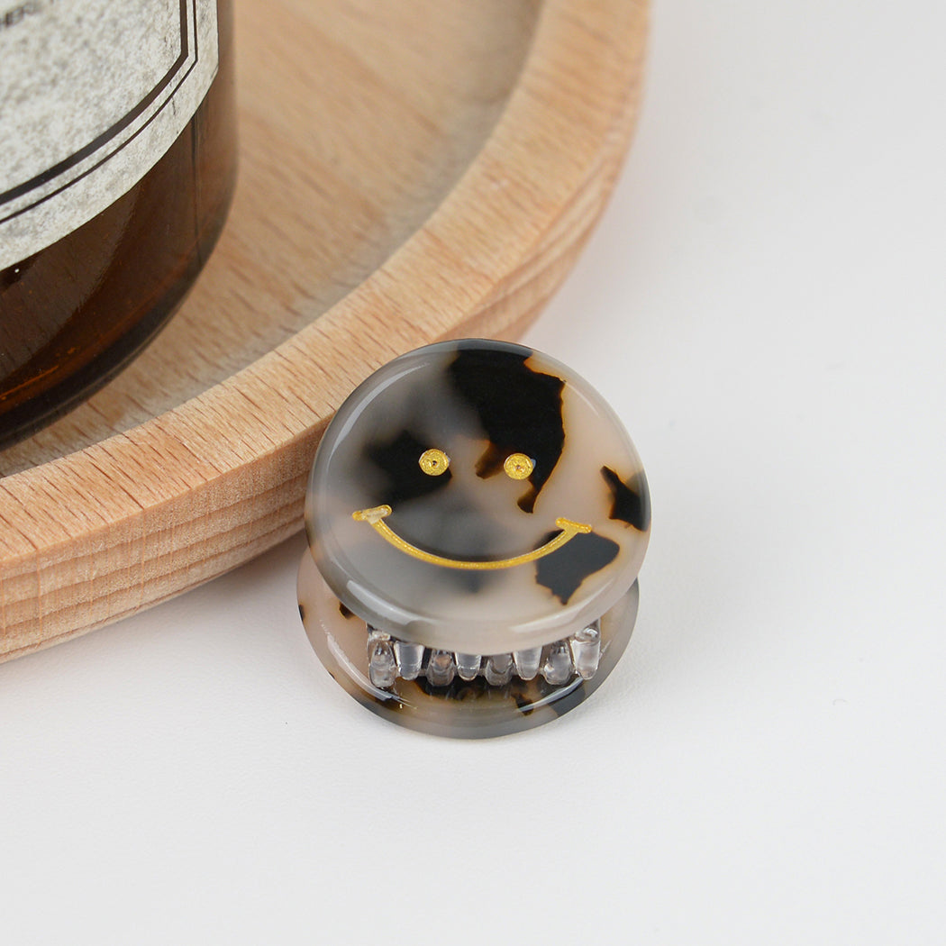 Acetate Cute Smiley Face Small Jaw Mini Hair Clip
