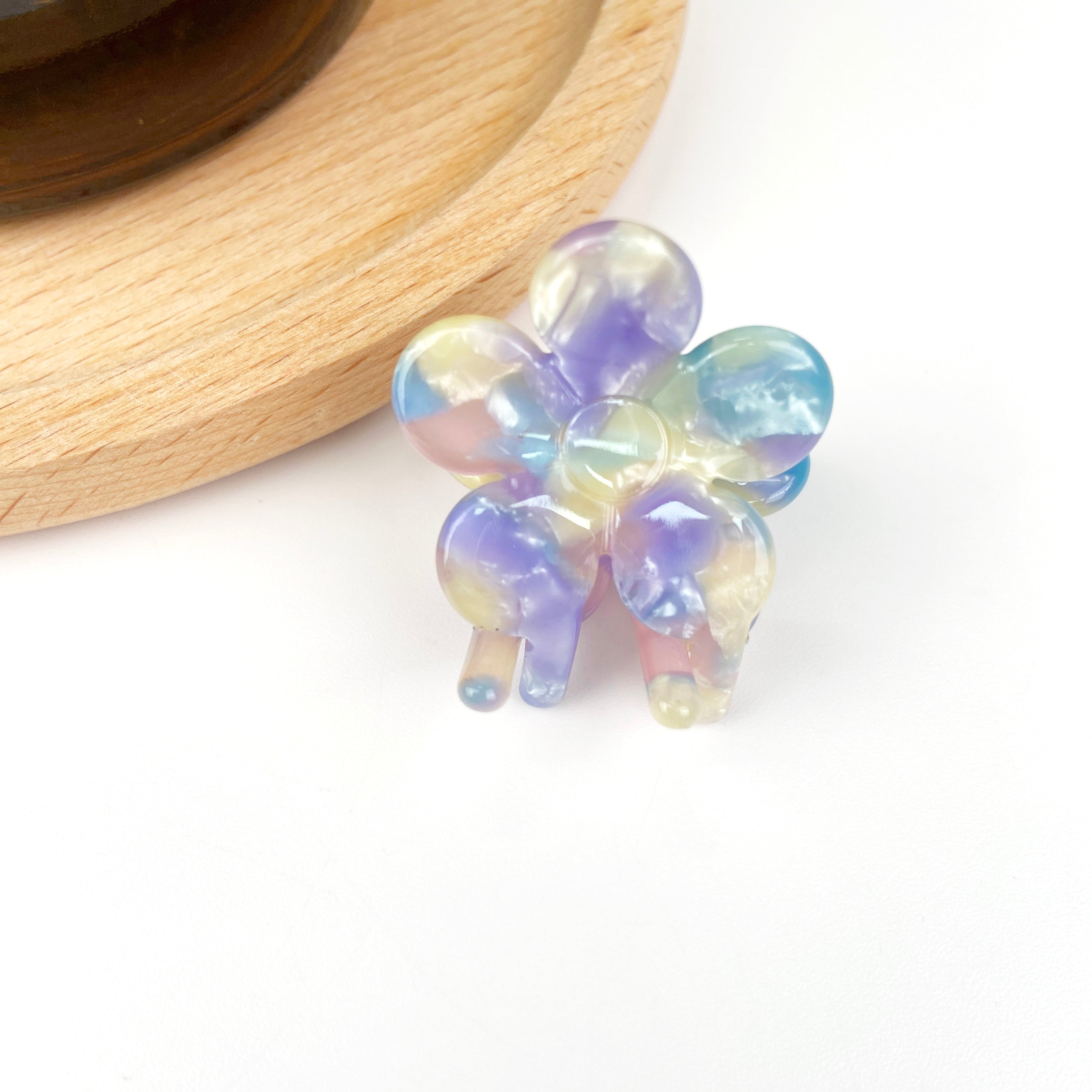 Acetates cute small flower hair clips bangs clip