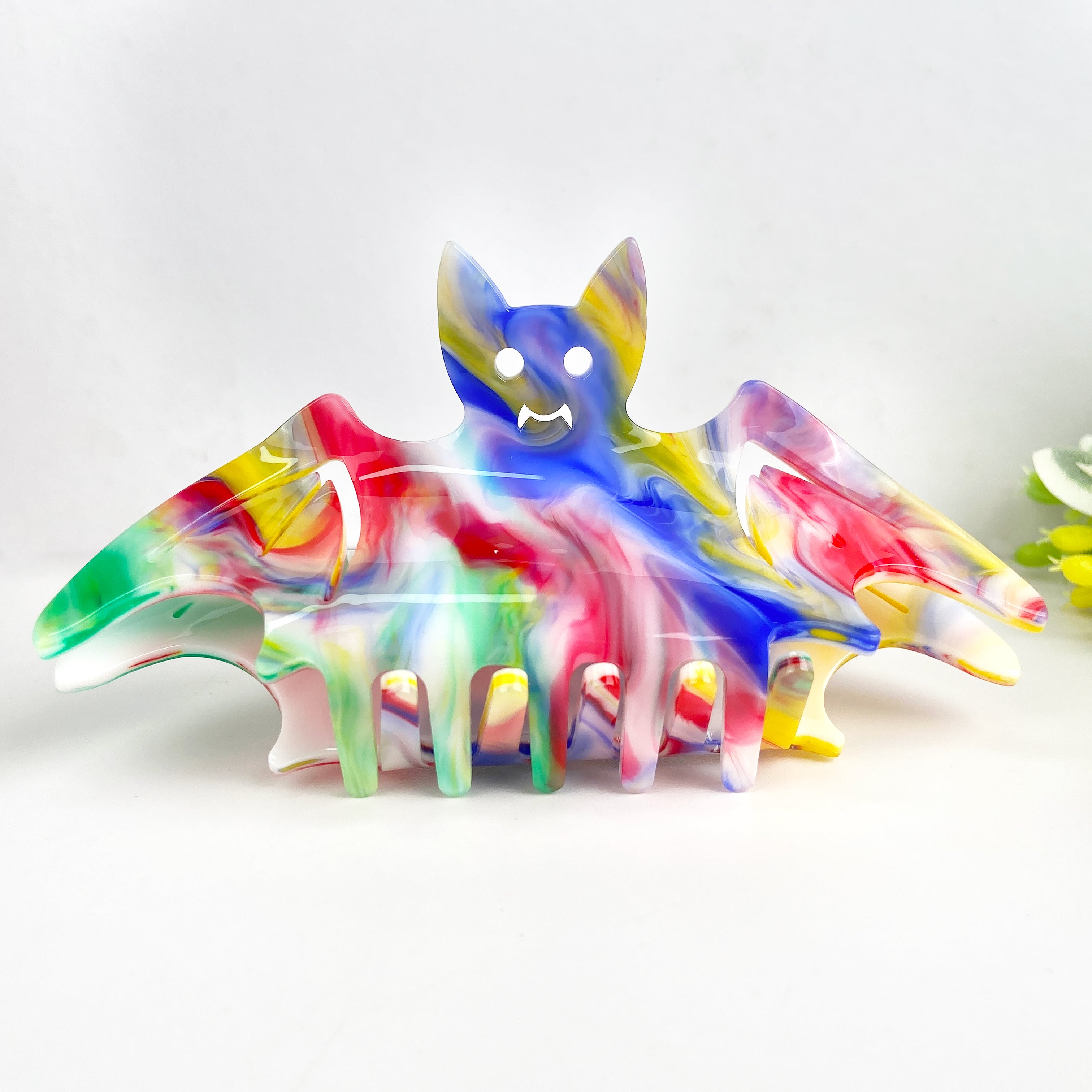 Square Bat Hair Clip Halloween