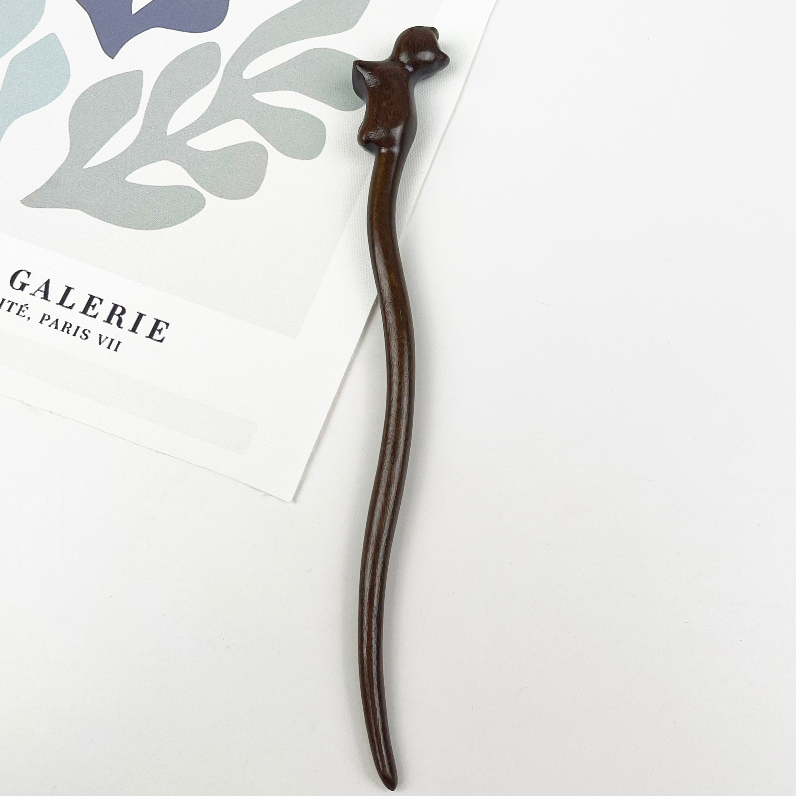 Sandalwood cute cute kitten hairpin