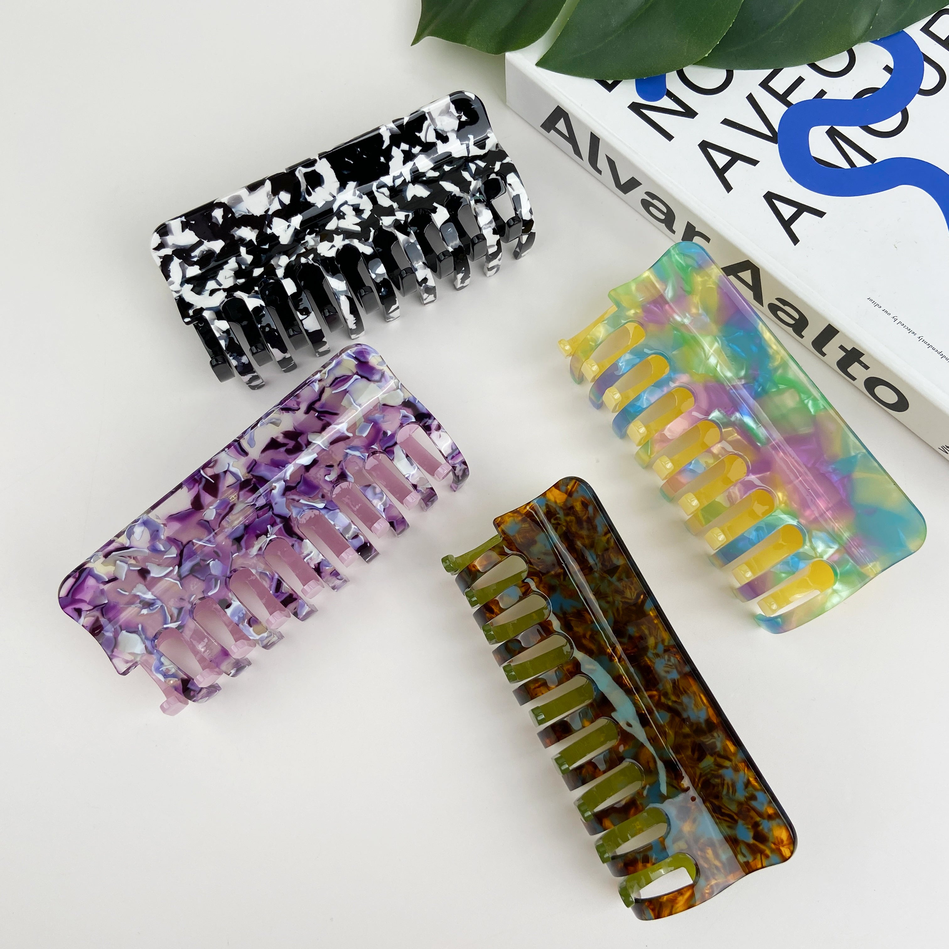 Acetate Vintage Oil Painting Hair Clip