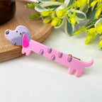 Cute Cartoon Colorful Dachshund Duckbill Clip