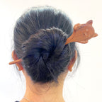 Cute cat hairpin sandalwood hairpin