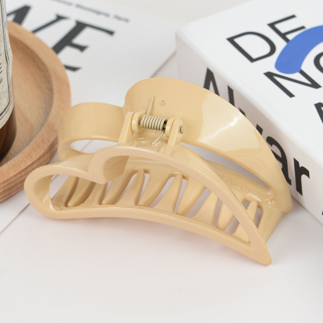 Solid Color Heart-Shaped Hair Clip