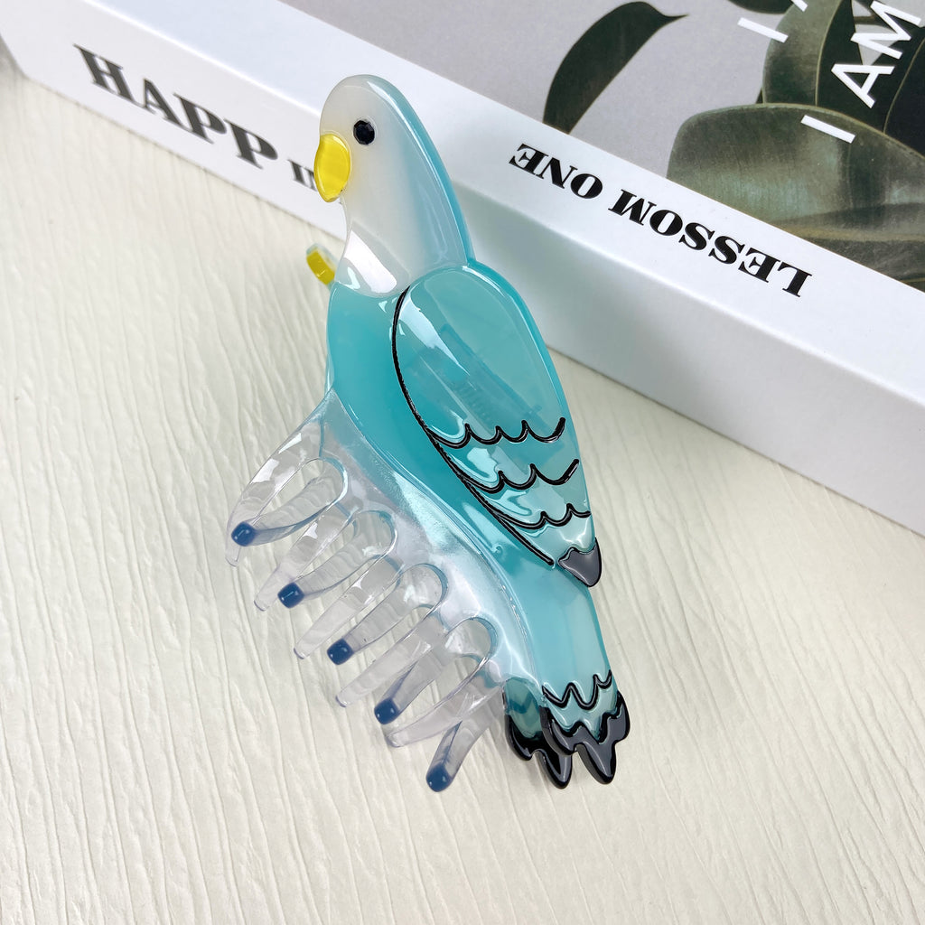 Hübsche Haarklammer mit Vogelmotiv 