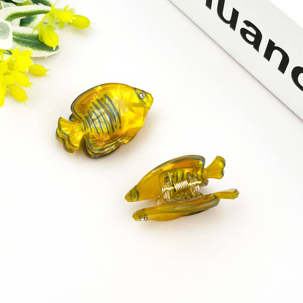 Conch Shell Barrettes Acrylic Side Clip Mini Clip
