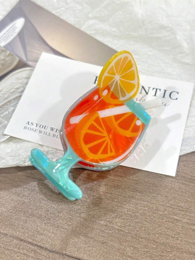 Cocktail Grip Summer Beach Lemon Large Head Shark Clip