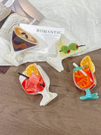 Cocktail Grip Summer Beach Lemon Large Head Shark Clip