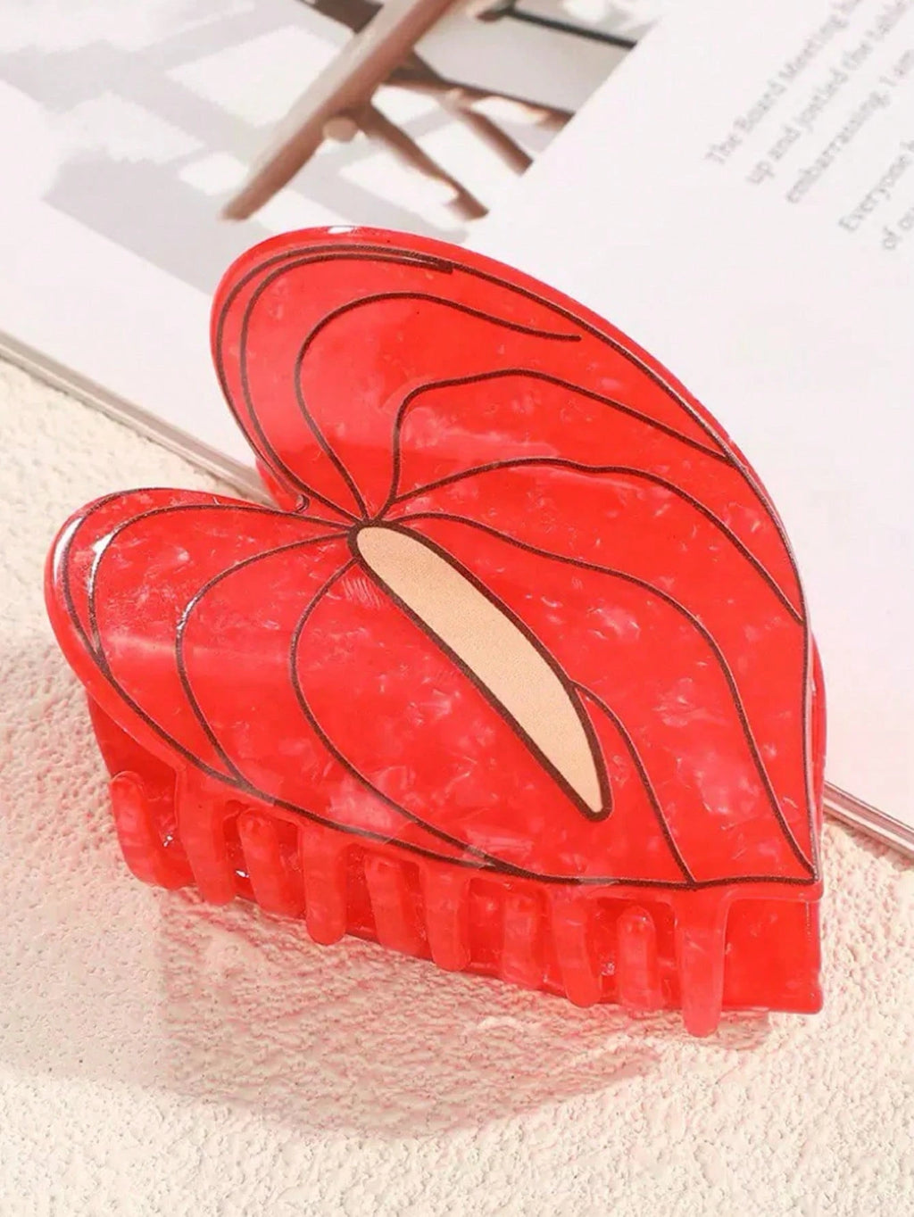 Flower Acetate Grip Updo Shark Clip