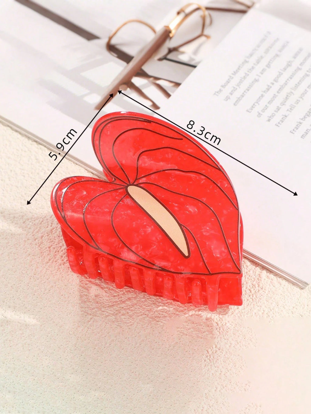 Flower Acetate Grip Updo Shark Clip