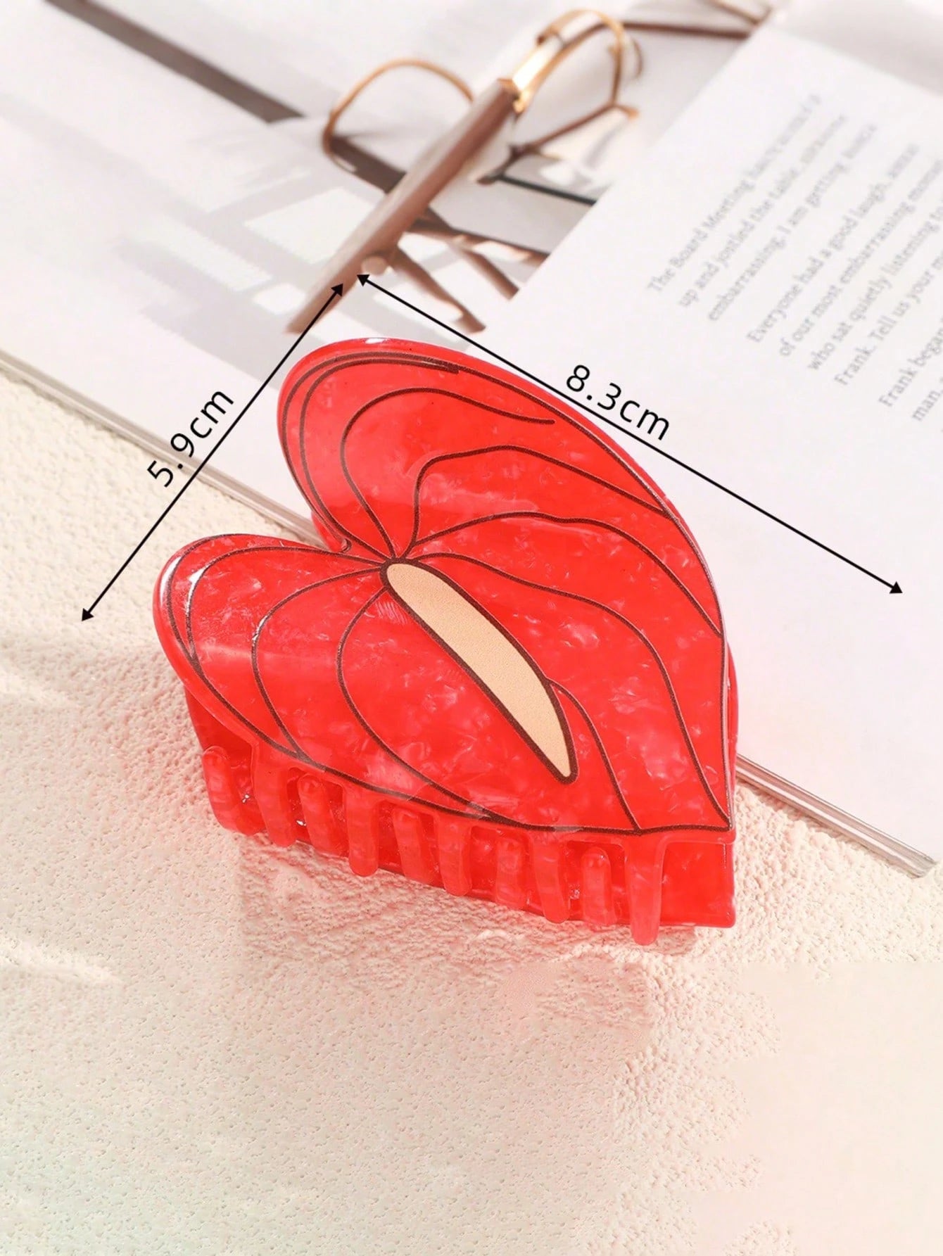 Flower Acetate Grip Updo Shark Clip