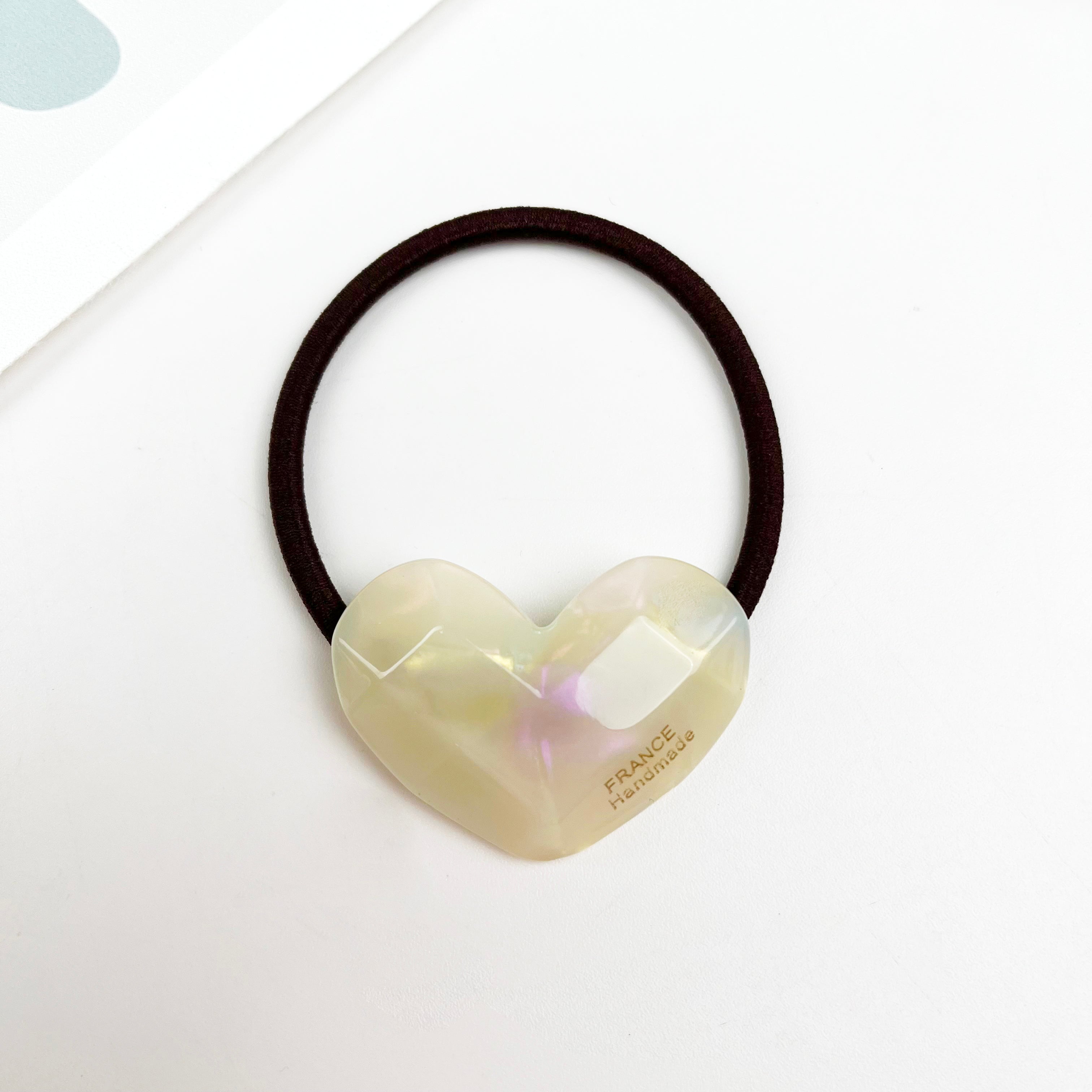 Acetate love hair tie spring sweet hair ties