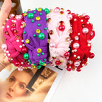 Valentine's day diamond-encrusted headband pearl headband