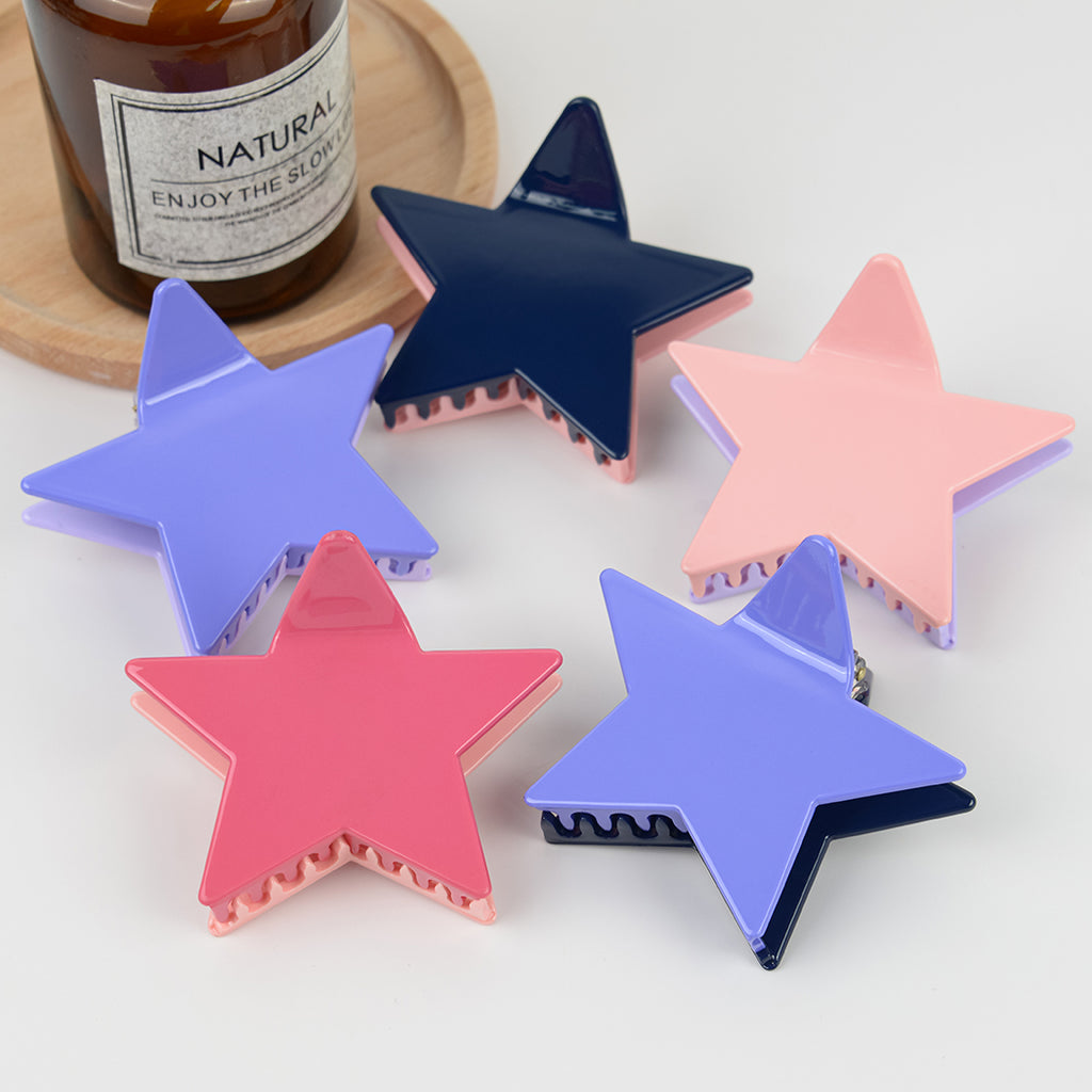 Acetic Acid Pentagram Hair Claw Clips