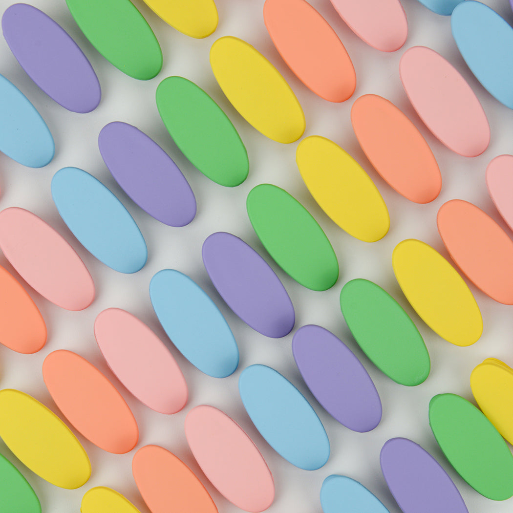 Oval Frosted Duckbill Clip Candy Color