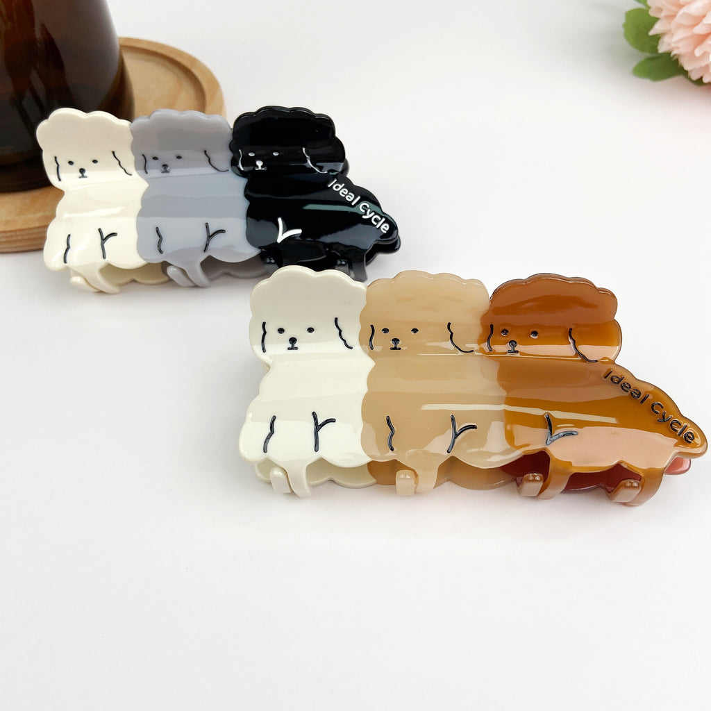 Acetate Cute Cartoon Dog Hair Clips