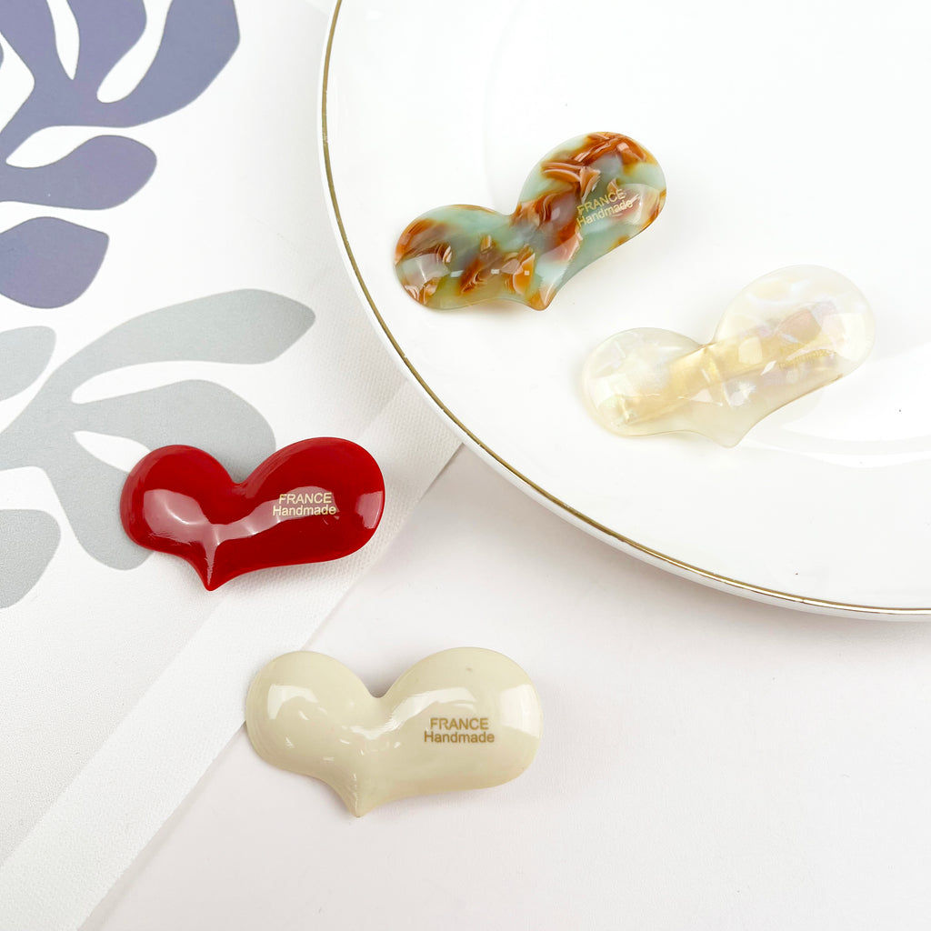 Dicke Acetat-Haarspange „Love“ 