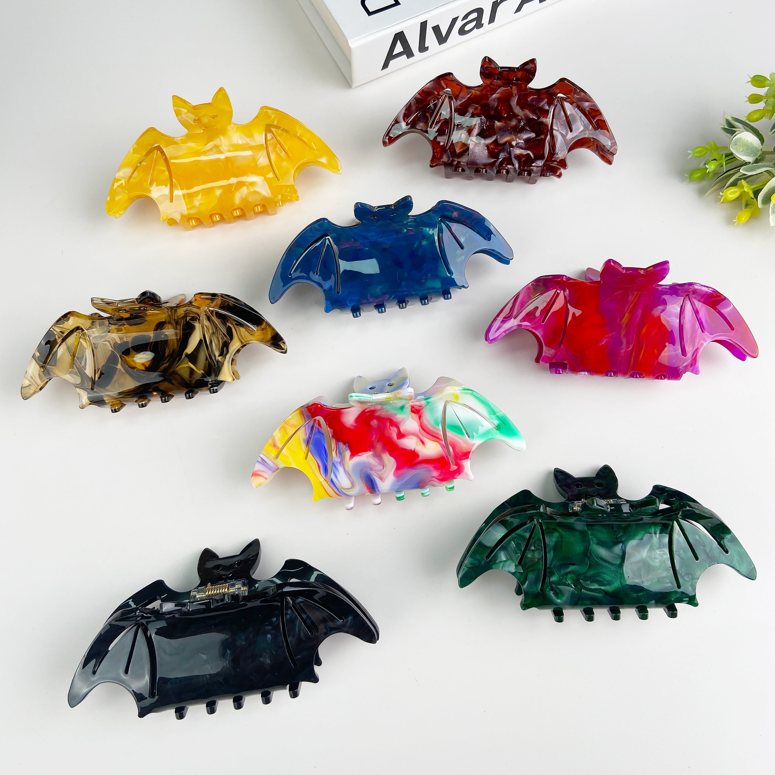 Square Bat Hair Clip Halloween