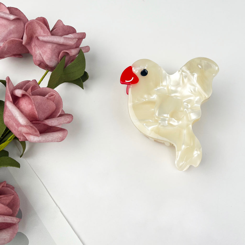 Acetic Acid Cute Animal Peace Dove Hair Claw Clip