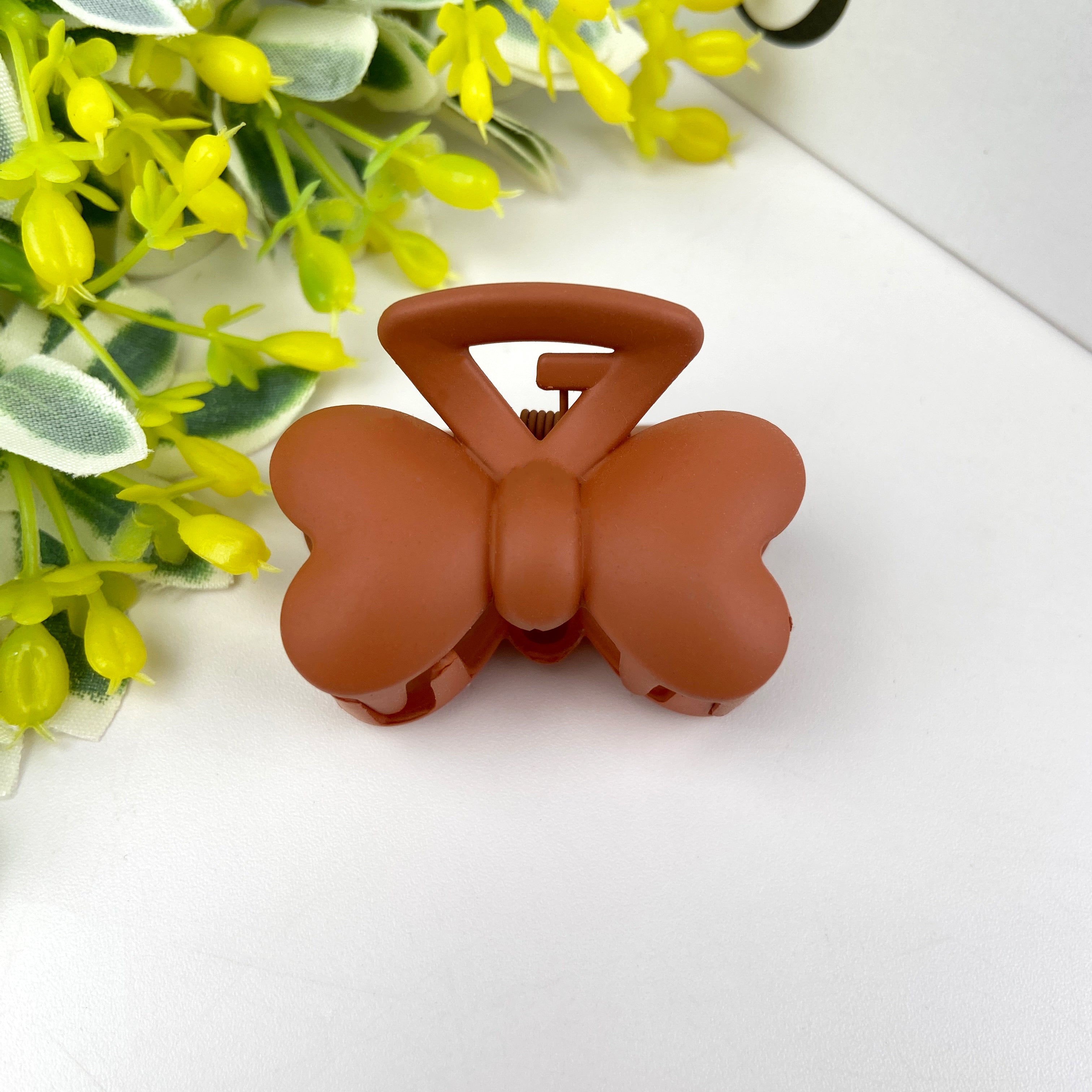 Frosted Simple Small Hair Clip Butterfly Clip