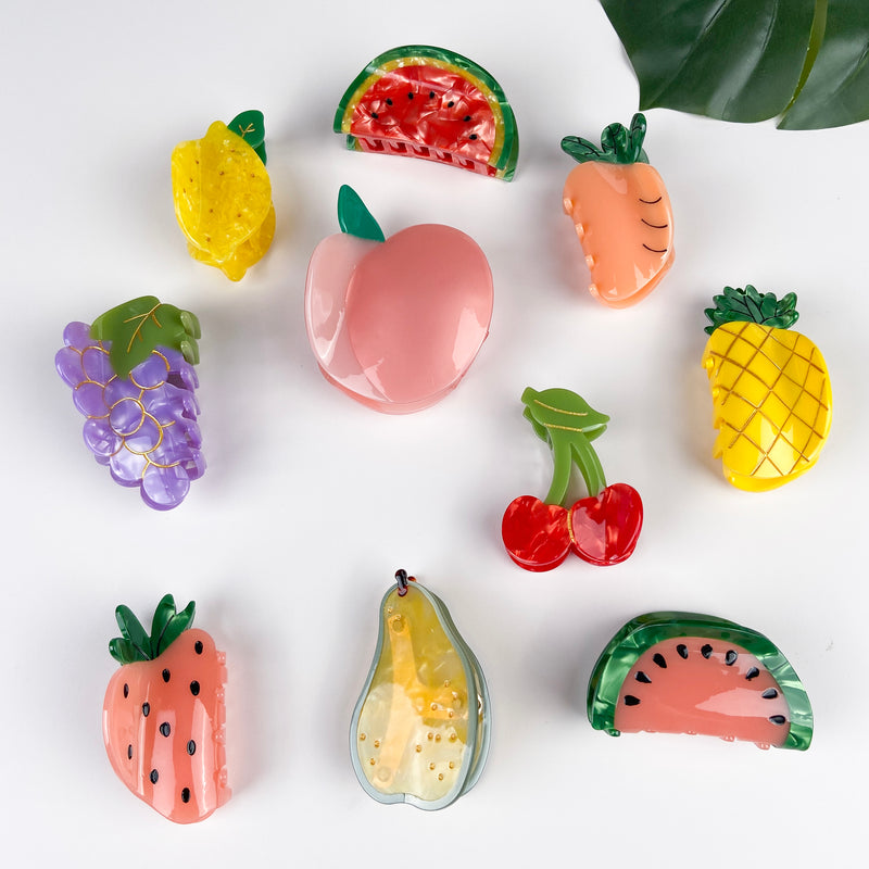 Vegetable Clamp Cherry Apple Shark Clamp Light Luxury Hair Claw Clip