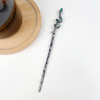Green-eyed snake metal hairpin