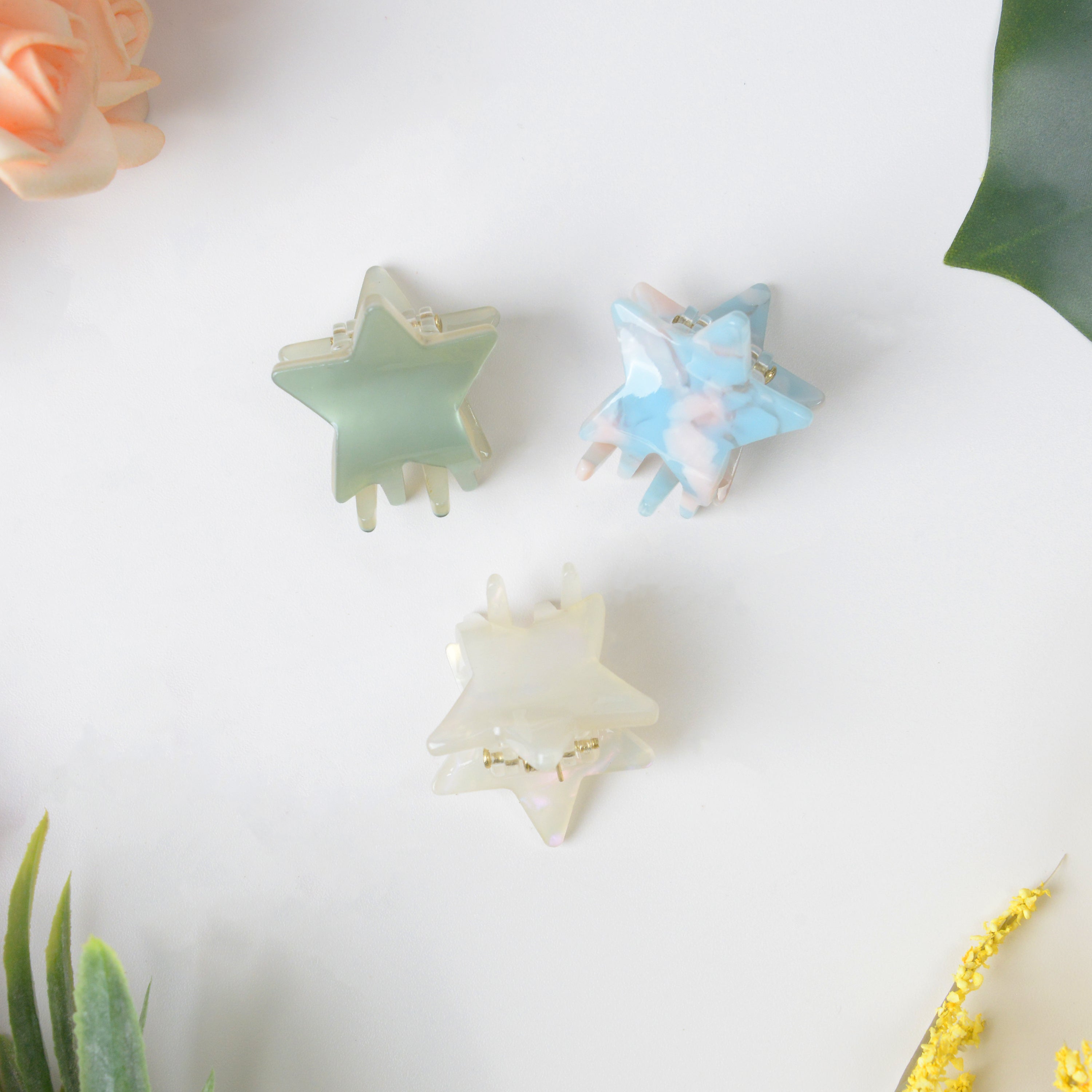 Mini Star Acetate Cute Hair Clip 1.1"