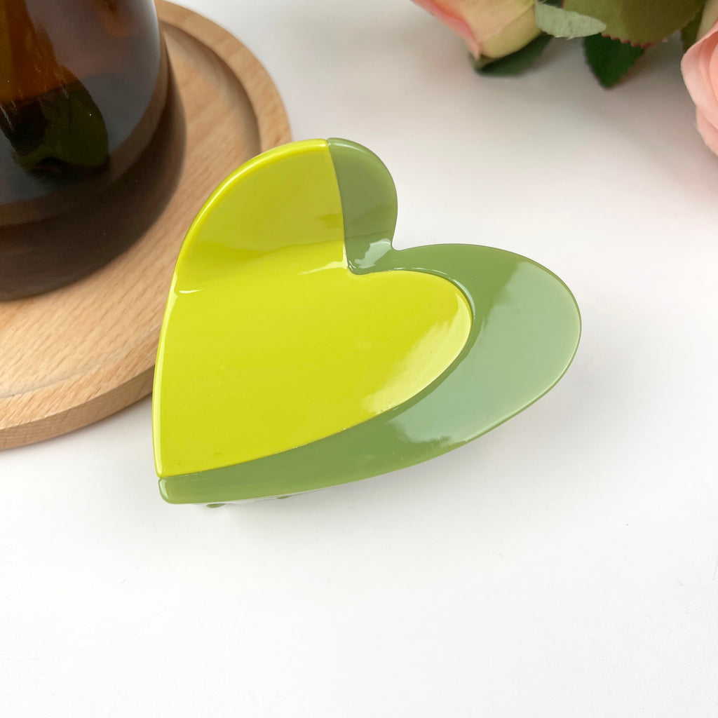 Acetate color splicing hair clip love claw clip