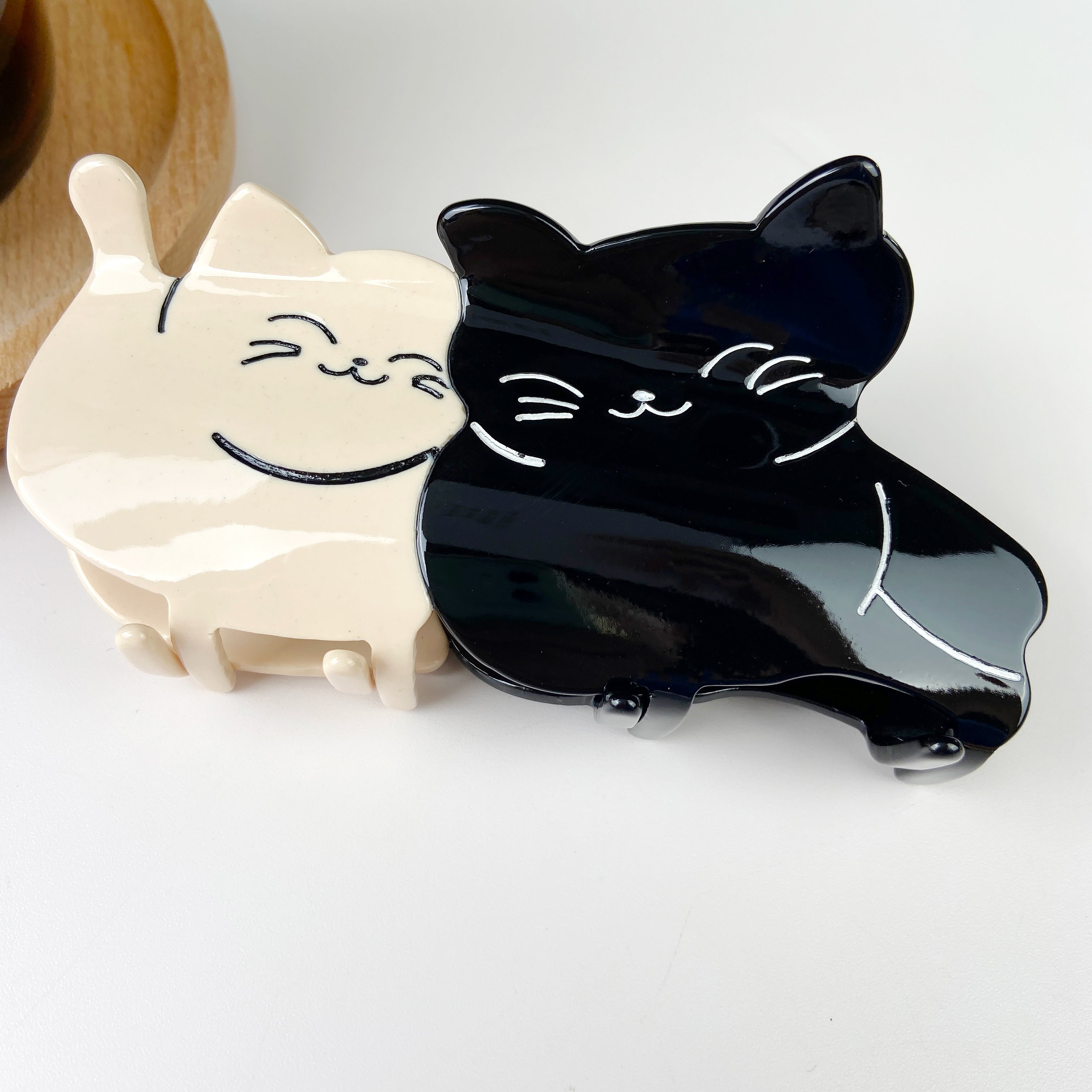 Acetate Cute Splicing Cat Hair Clip