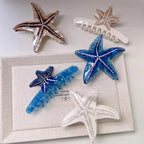 Starfish Barrettes Ocean Half Catch Shark Clip