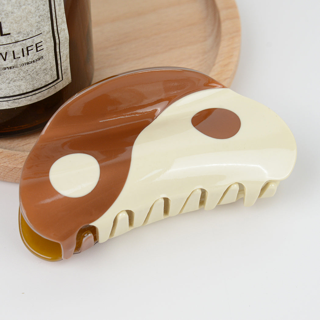 Gossip Semicircle Acetate Hairpin Tai Chi Element